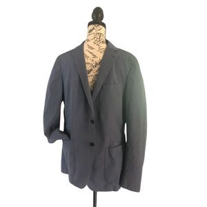 Michael Kors Men's Dusty Blue Solid Suit Sport Jacket (Blue 42R) 100% Cotton